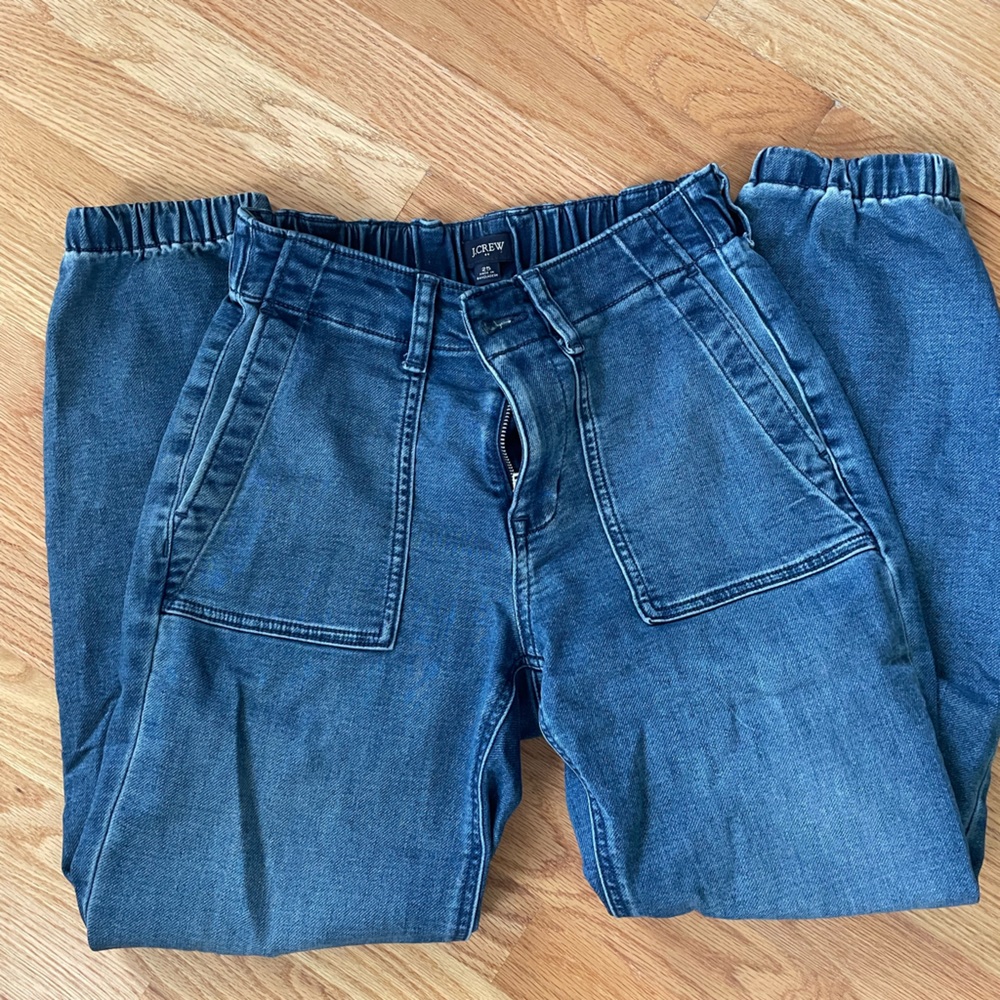 J Crew Elastic Band Waist/Ankle Jeans - Picture 3 of 7